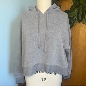 Wild Fable Heather Gray Basic Hoodie XXL cropped hoodie with strings